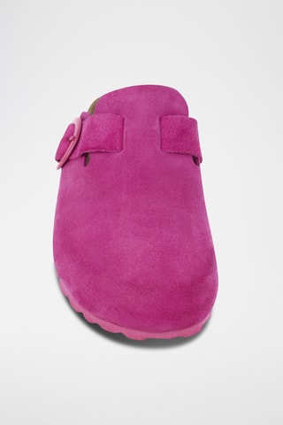 Sabots en nubuck Rosso Fuchsia