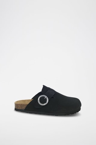 Mules en nubuck 
Noir