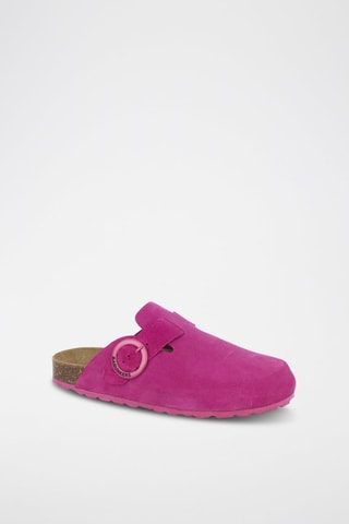 Mules en nubuck 
Rose