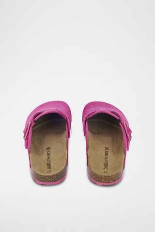 Mules en nubuck 
Rose