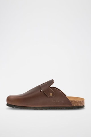 Sabots en cuir - 
Marron