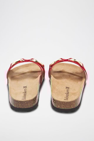 Mules en cuir - 
Rouge