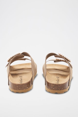 Mules en cuir - 
Marron