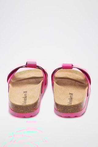 Mules en cuir - 
Rose