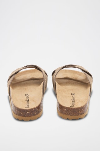 Mules en cuir - 
Marron