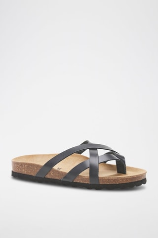 Mules en cuir - 
Noir