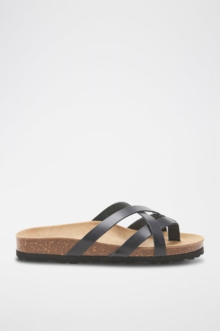 Mules en cuir - 
Noir