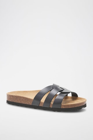 Mules en cuir - 
Noir