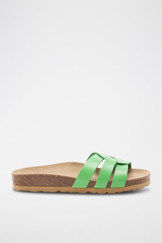 Mules en cuir - 
Vert