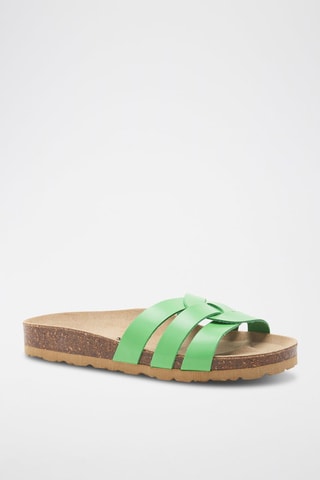 Mules en cuir - 
Vert