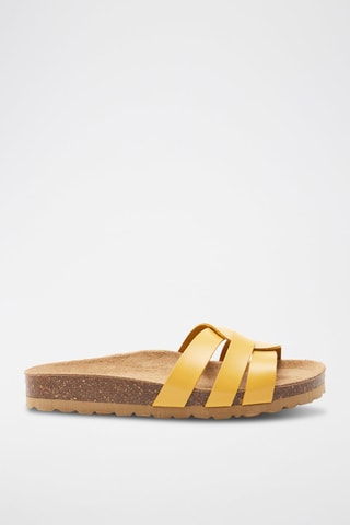 Mules en cuir - 
Jaune