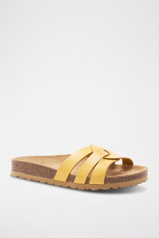Mules en cuir - 
Jaune
