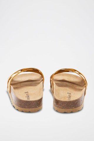 Mules en cuir - 
Jaune