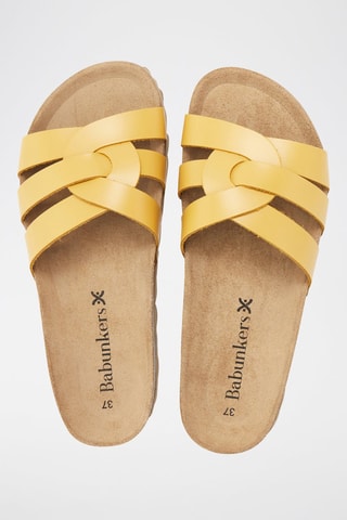 Mules en cuir - 
Jaune