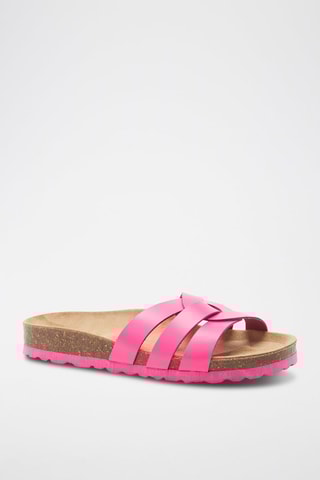 Mules en cuir - 
Rose