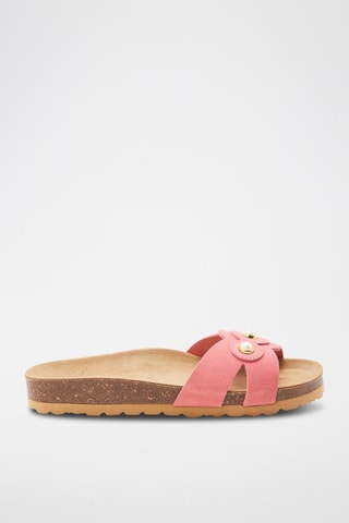 Mules en cuir - 
Rose