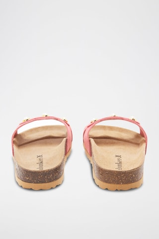 Mules en cuir - 
Rose