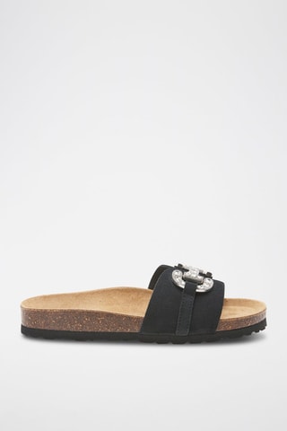 Mules en cuir - 
Noir