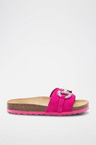 Mules en cuir - 
Rose