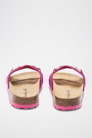 Mules en cuir - 
Rose
