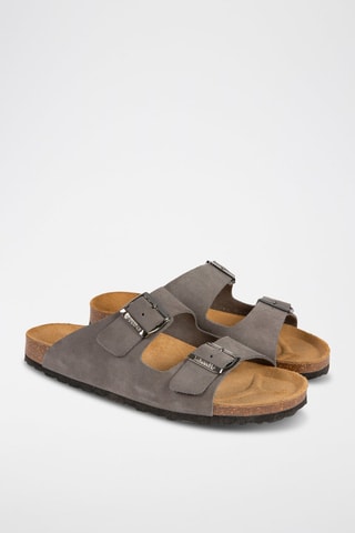 Mules en nubuck Gris foncé