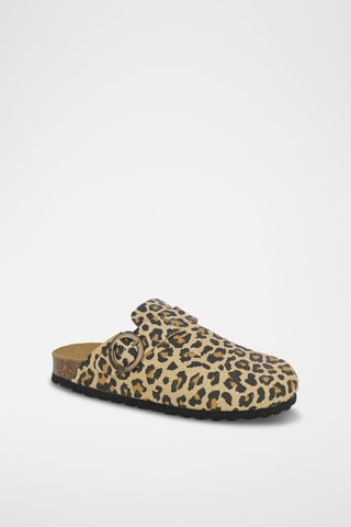 Mules en cuir 
Marron