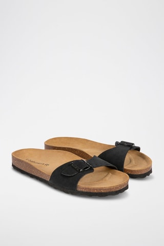 Mules en nubuck Noir