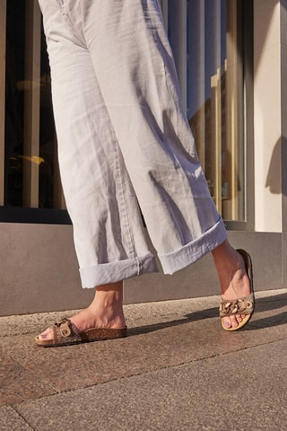 Mules en cuir Rosso Marron
