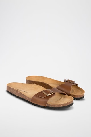Mules en cuir Kloe Marron
