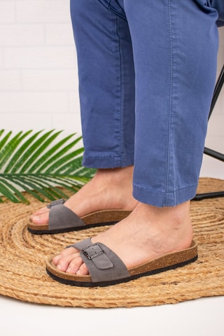 Mules en nubuck Gris foncé