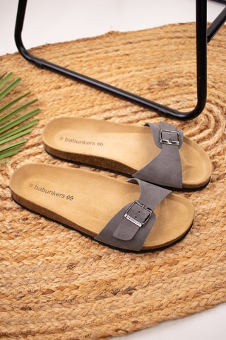 Mules en nubuck Gris foncé