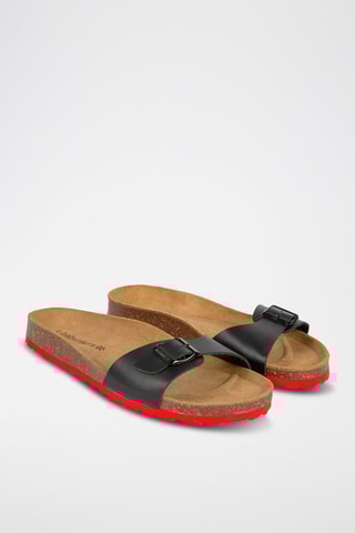 Mules en cuir Noir