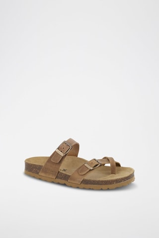Mules en nubuck 
Marron