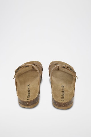 Mules en nubuck 
Marron