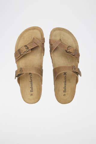 Mules en nubuck 
Marron
