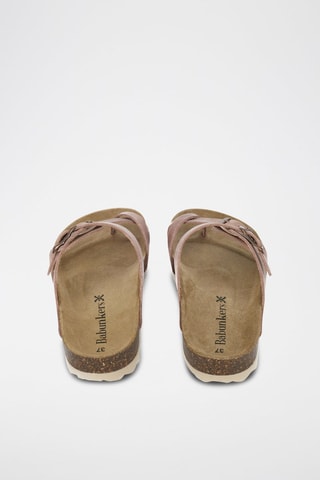 Mules en cuir 
Rose