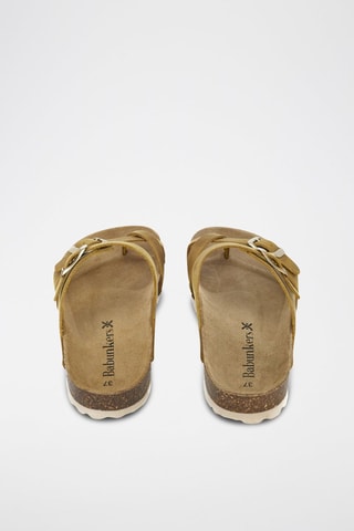 Mules en cuir 
Marron