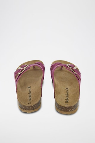 Mules en cuir 
Violet
