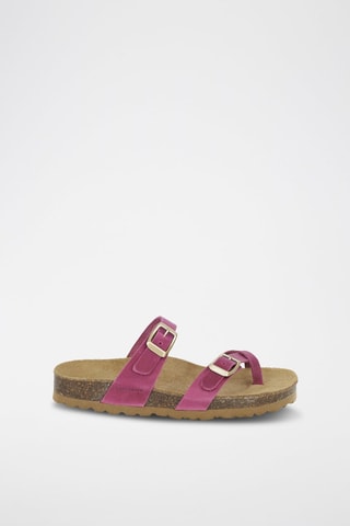 Mules en cuir 
Violet