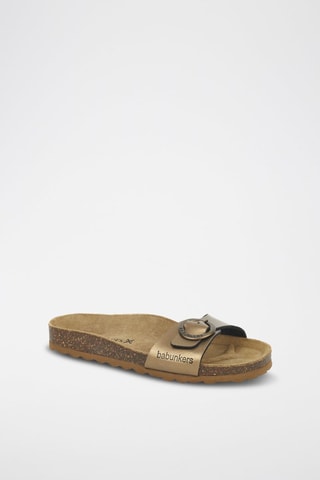 Mules en cuir 
Marron