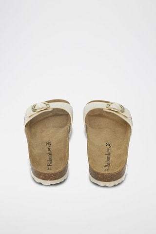 Mules en cuir 
Beige