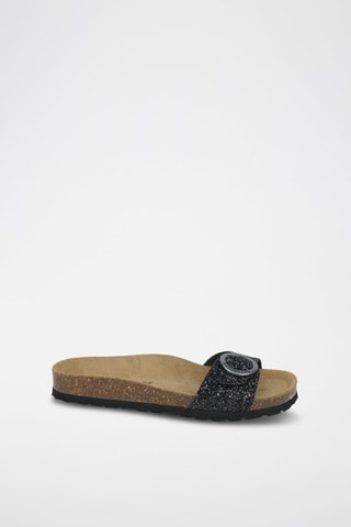Mules en cuir 
Noir