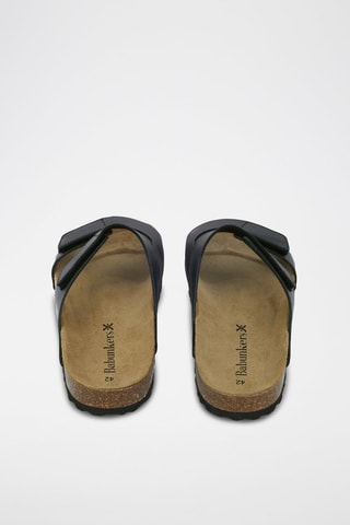 Mules en cuir 
Noir