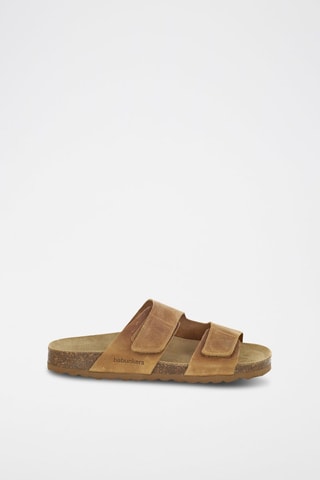 Mules en nubuck 
Marron