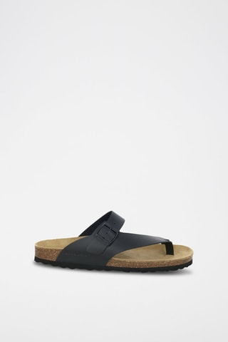 Mules en cuir 
Noir