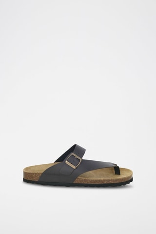 Mules en cuir 
Noir
