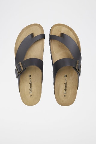 Mules en cuir 
Noir