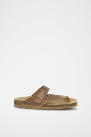Mules en cuir 
Marron