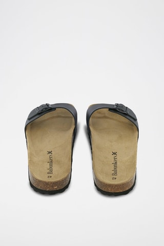 Mules en cuir 
Noir