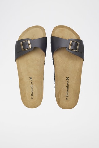 Mules en cuir 
Noir